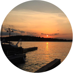 View of a sunset over Lake Hopatcong.